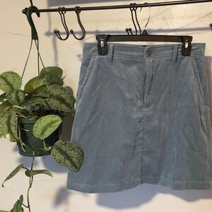 Blue corduroy skirt